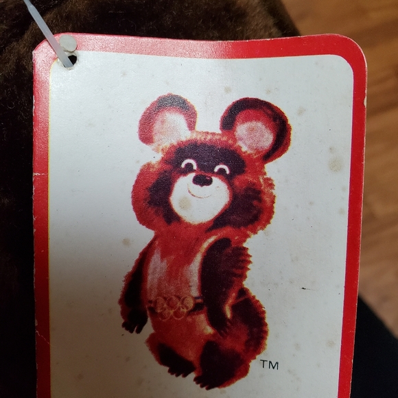 1980 Moscow Olympic Bear Misha with Original Tags Stuffed Brown Collectible 13" - Picture 13 of 15